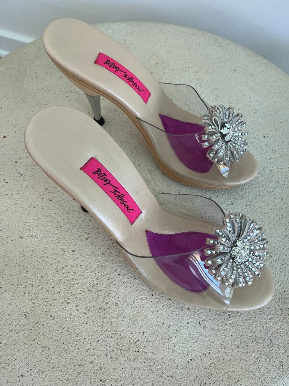 Betsey Johnson Transparent, Embellished heels